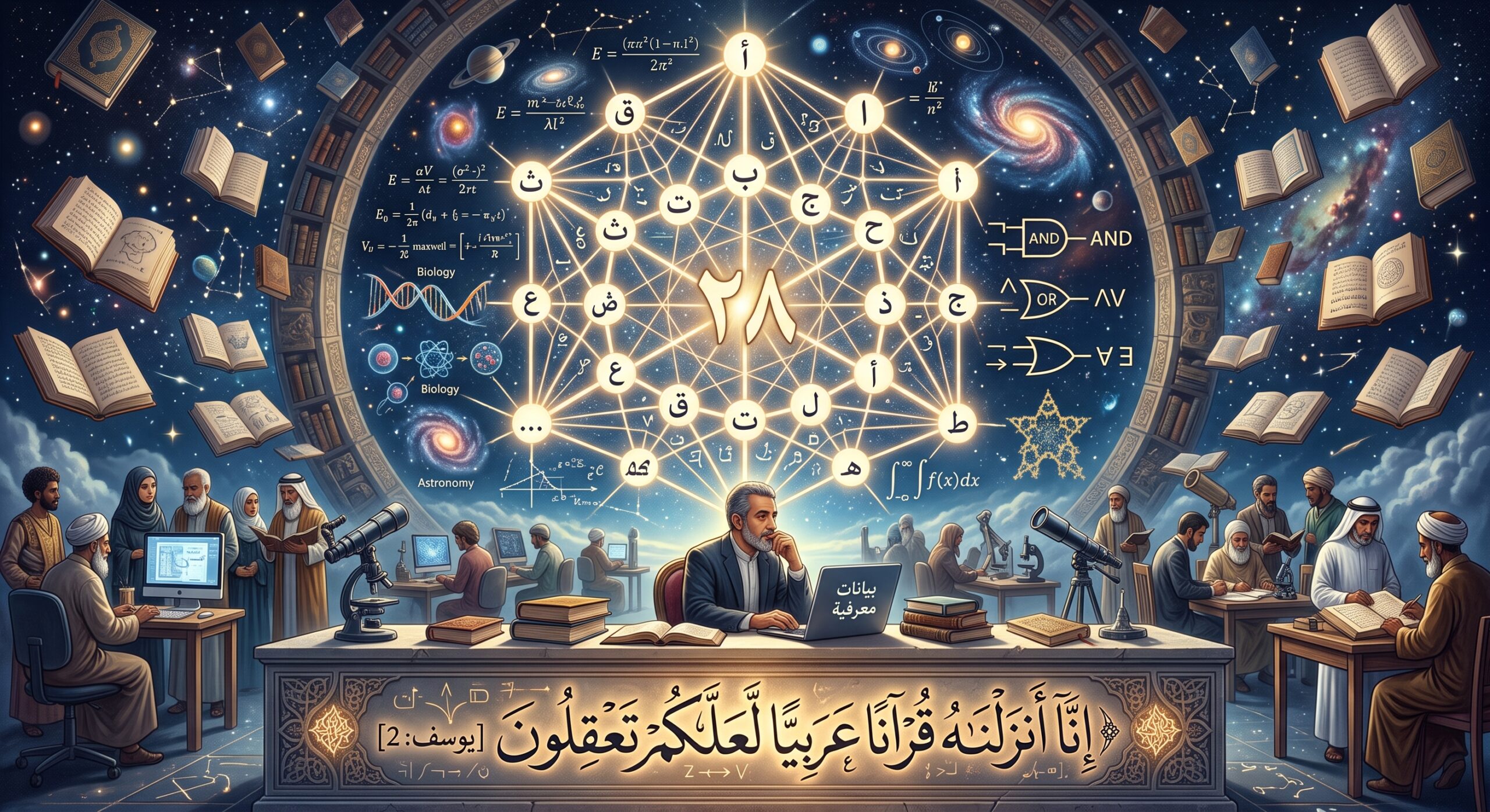 الرقم 28 والحروف العربية في المنطق وفلسفة العلوم
