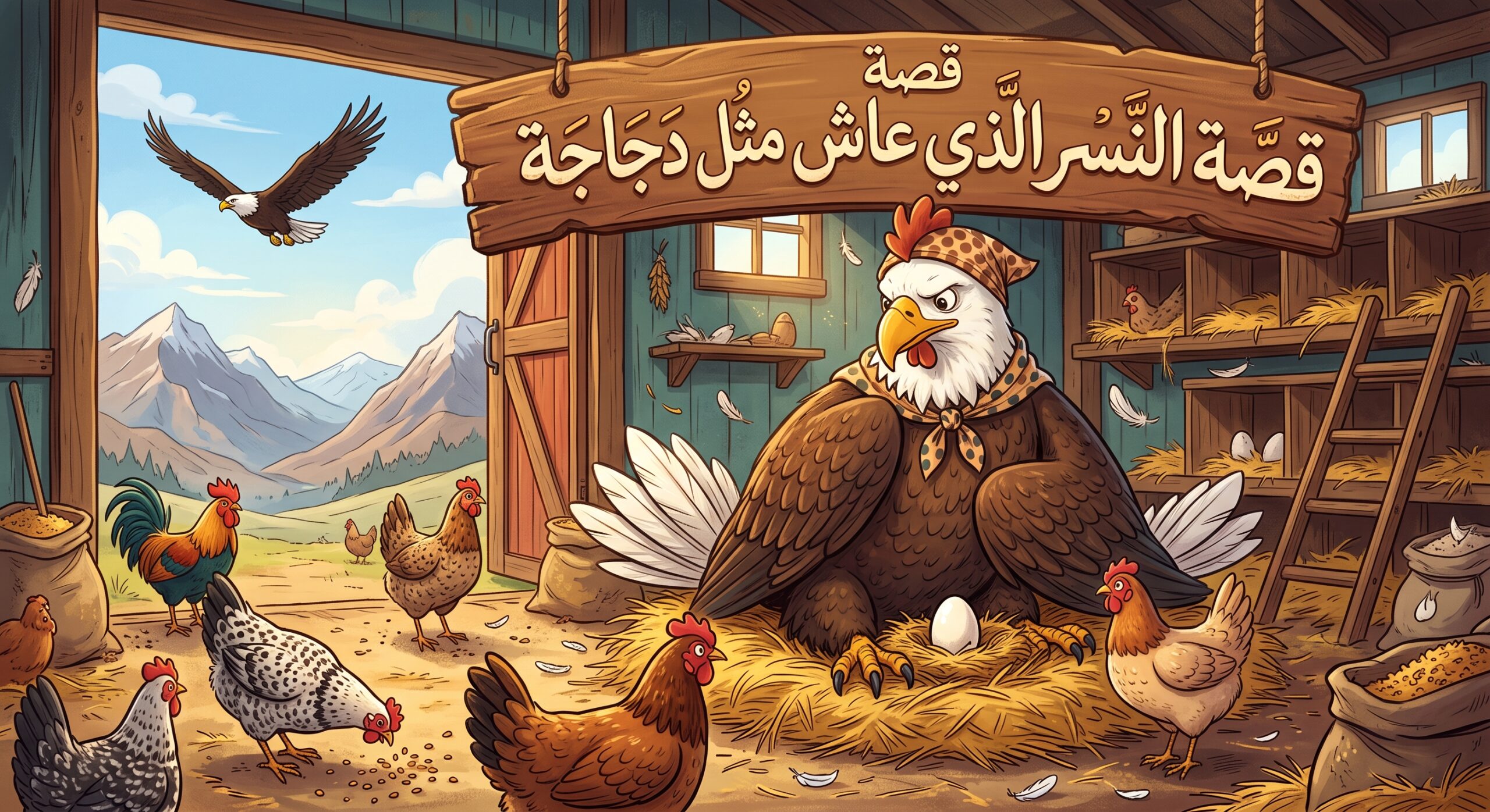 قصة النسر الذي عاش مثل دجاجة