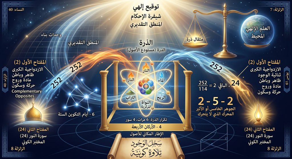 الكون و الأسرار الرقمية للمادة والذرة