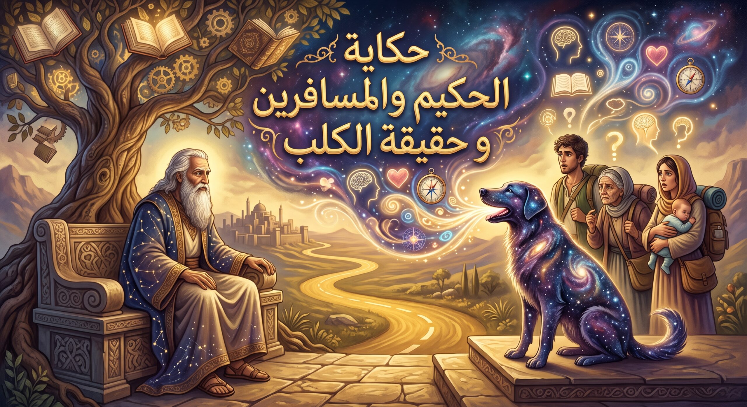 حكاية الحكيم والمسافرين و حقيقة الكلب