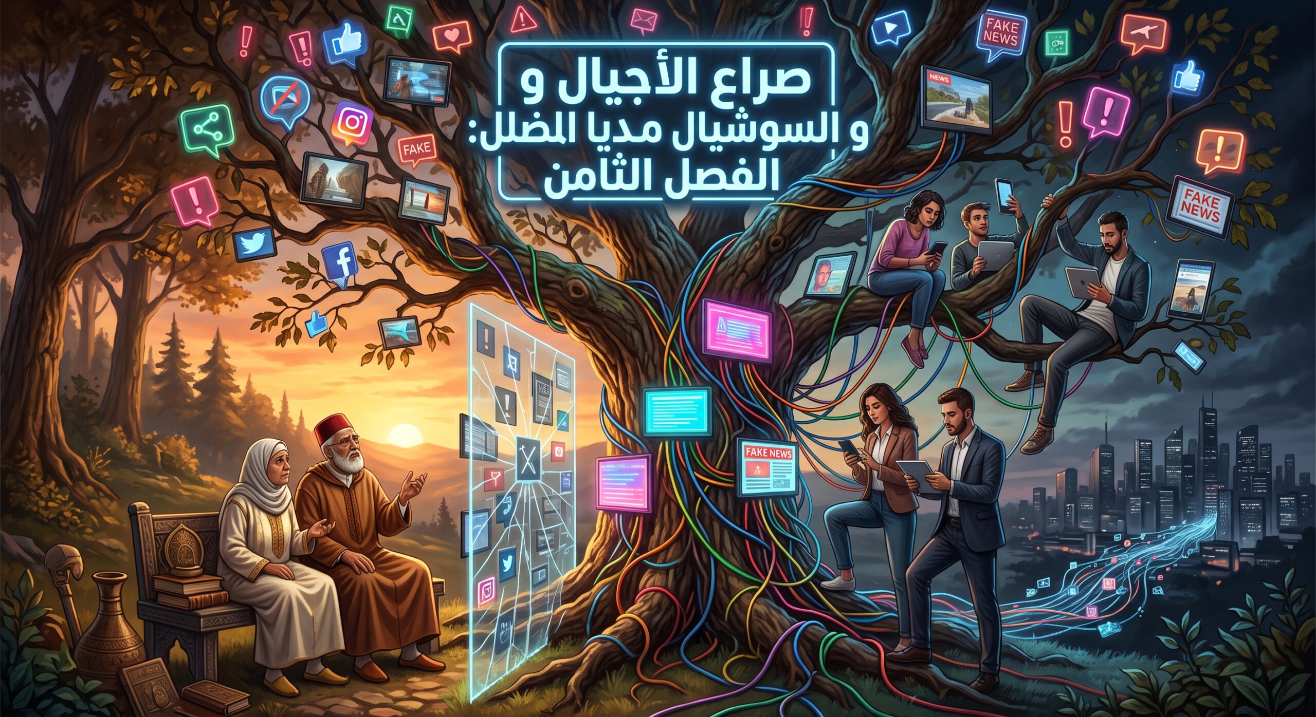 صراع الأجيال و السوشيال ميديا المظل
